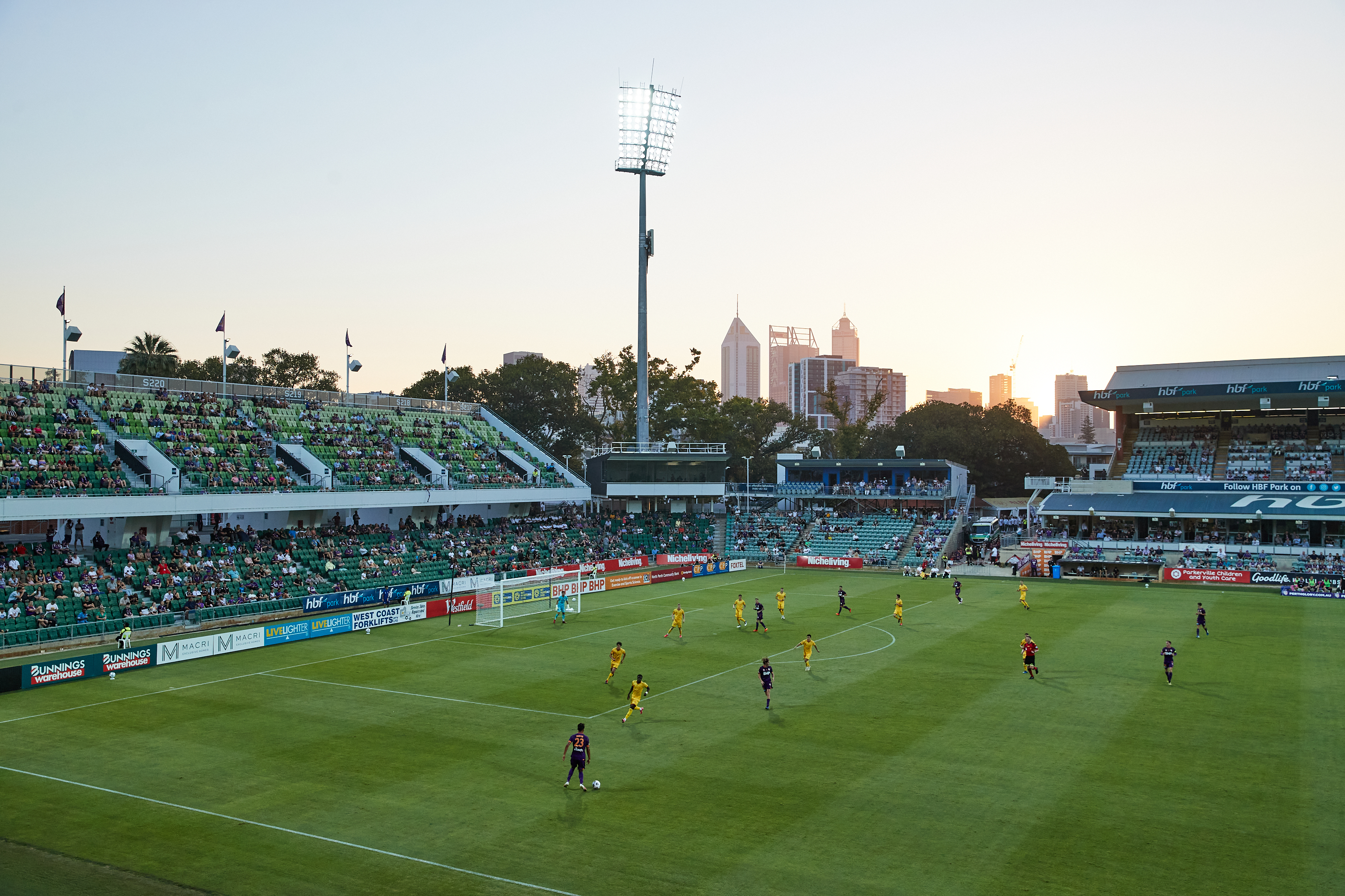 Perth Glory players on field